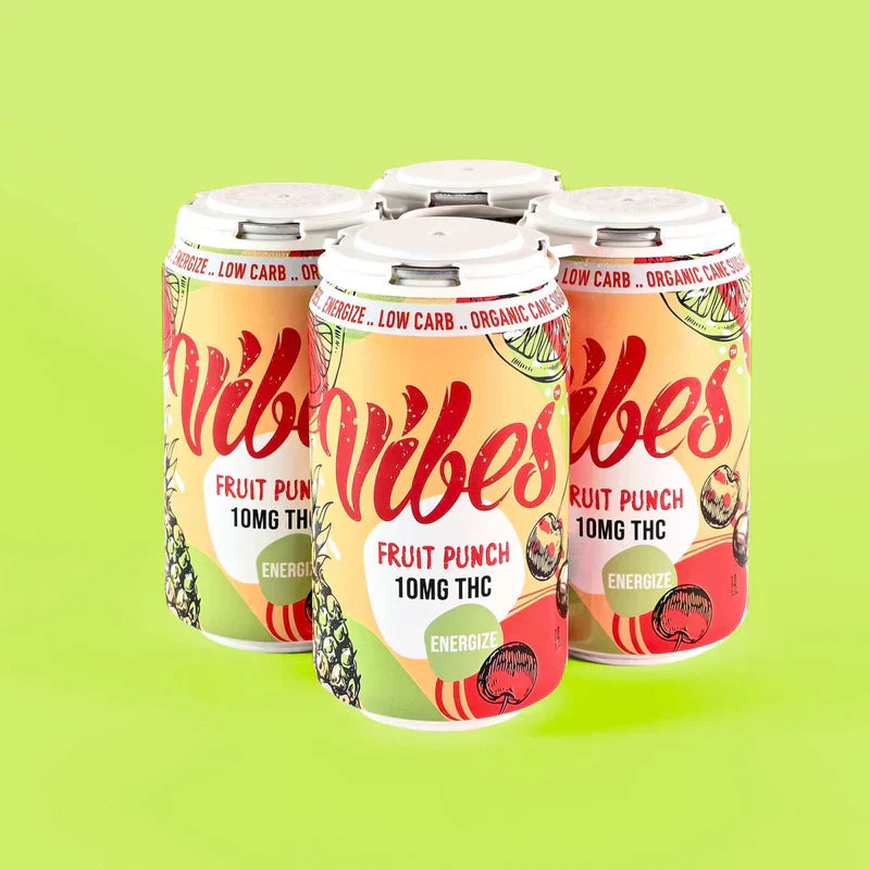 Vibes™ Fruit Punch Energize – Bebida con THC | Sativa